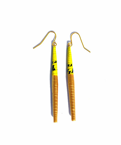 Earrings Recycled Paper Bead Earrings (Gold & Half Colour Options) homeware shops bristol gift shops bristol Quazi Design