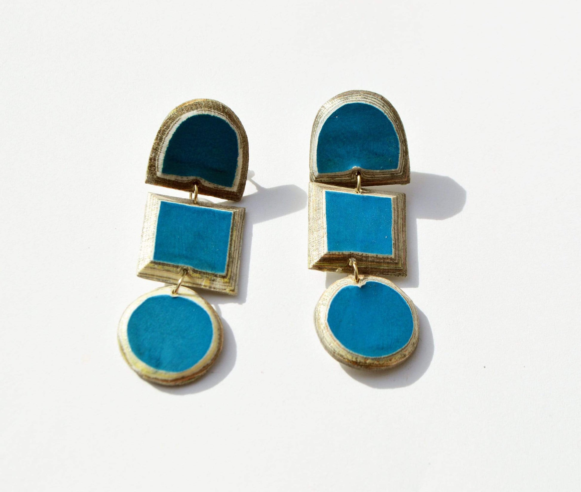 Earrings Blue Recycled Paper Lindiwe Earrings (Various Colours) homeware shops bristol gift shops bristol Quazi Design