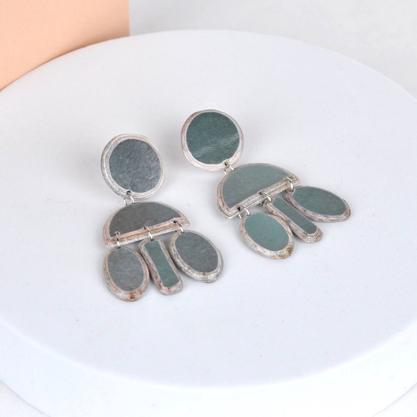 Earrings Sage Recycled Paper Nesta Earrings (Various Colours) homeware shops bristol gift shops bristol Quazi Design