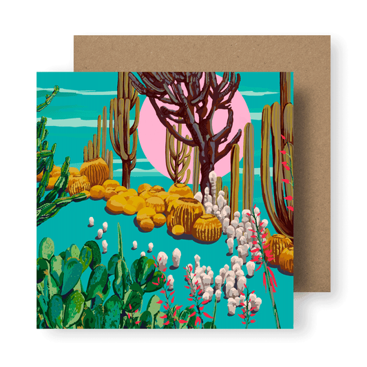 Greetings Card Cactus Garden Series No. 1 Greetings Card homeware shops bristol gift shops bristol Rosie Reiter