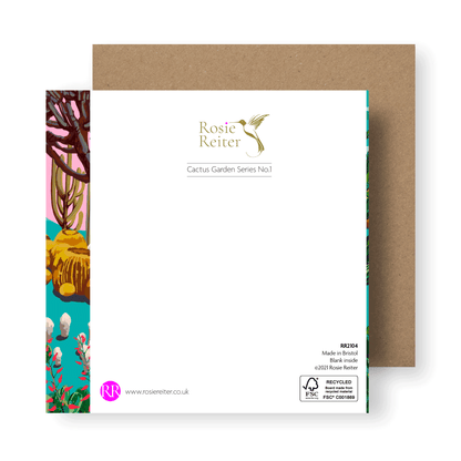Greetings Card Cactus Garden Series No. 1 Greetings Card homeware shops bristol gift shops bristol Rosie Reiter