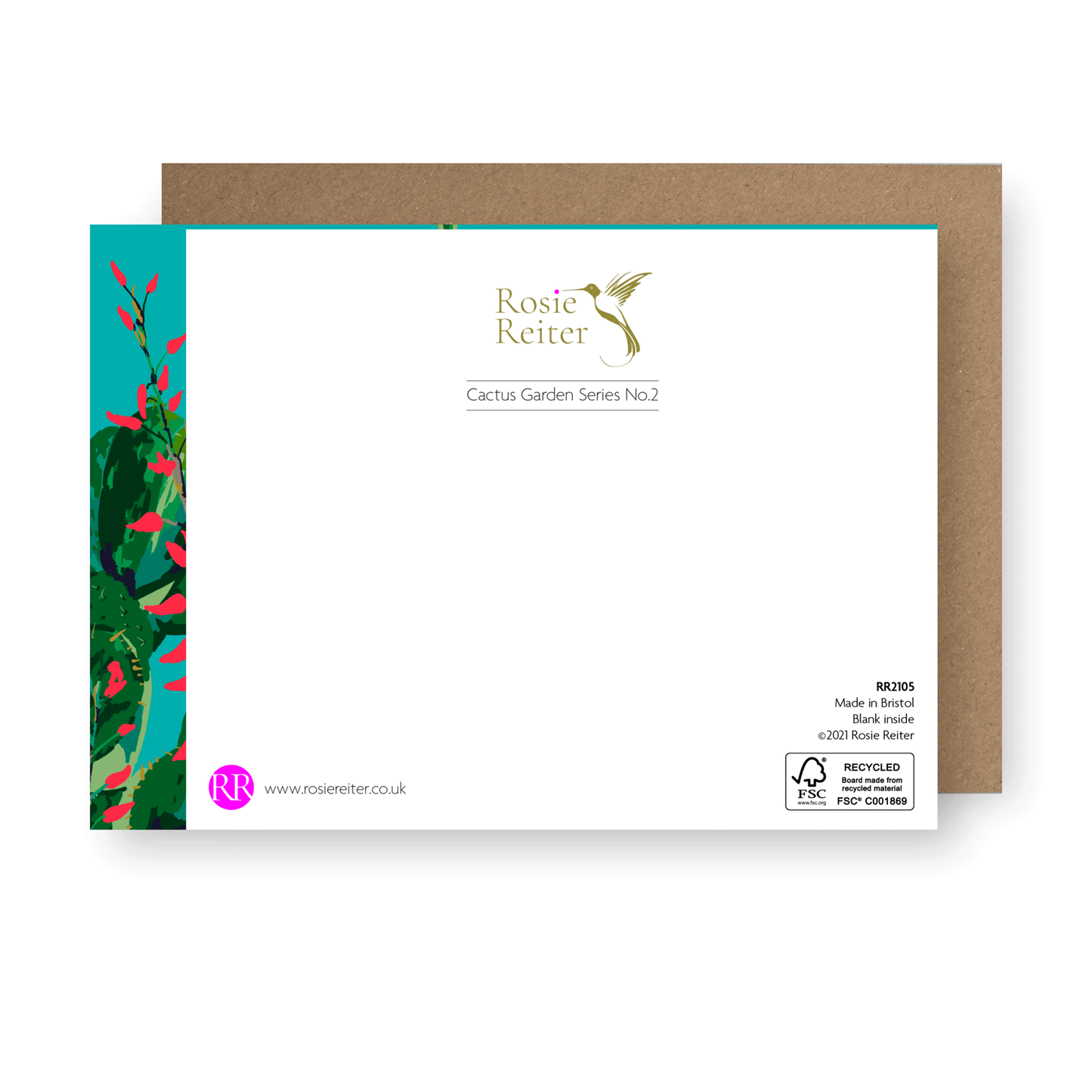 Greetings Card Cactus Garden Series No. 2 Greetings Card homeware shops bristol gift shops bristol Rosie Reiter
