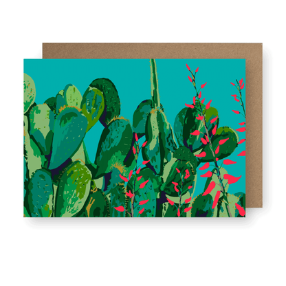Greetings Card Cactus Garden Series No. 2 Greetings Card homeware shops bristol gift shops bristol Rosie Reiter