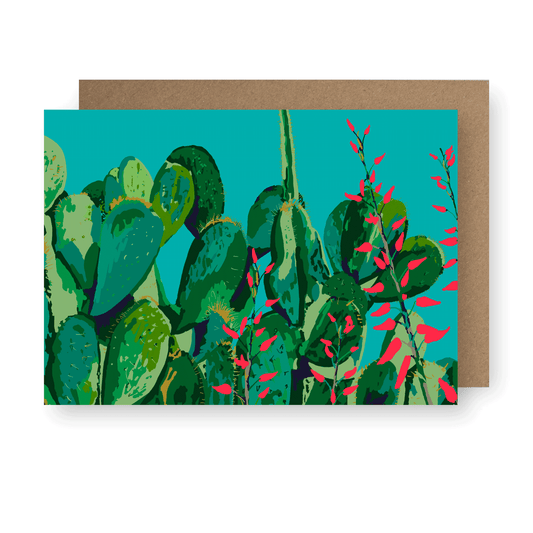 Greetings Card Cactus Garden Series No. 2 Greetings Card homeware shops bristol gift shops bristol Rosie Reiter