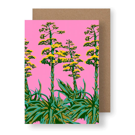 Greetings Card Desert Agave Greetings Card homeware shops bristol gift shops bristol Rosie Reiter