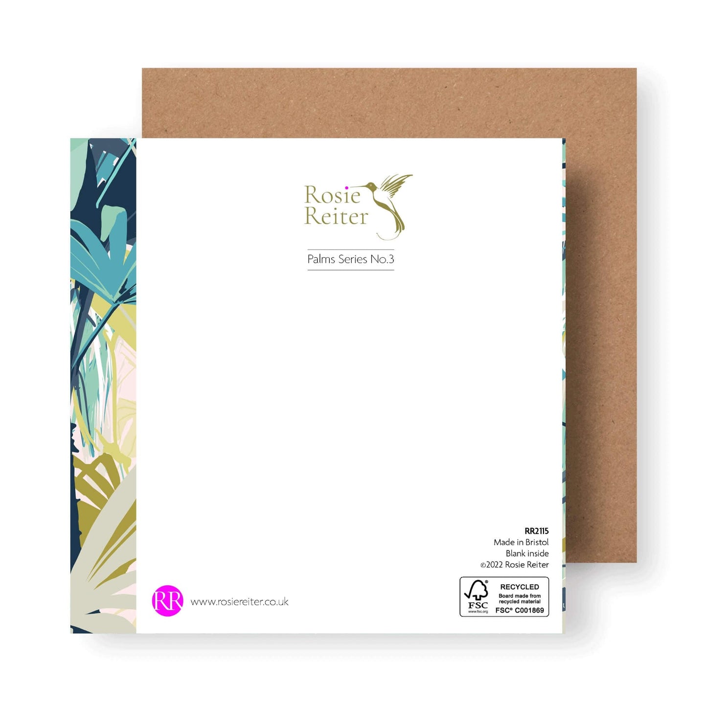Greetings Card Palms Series No. 3 Greetings Card homeware shops bristol gift shops bristol Rosie Reiter