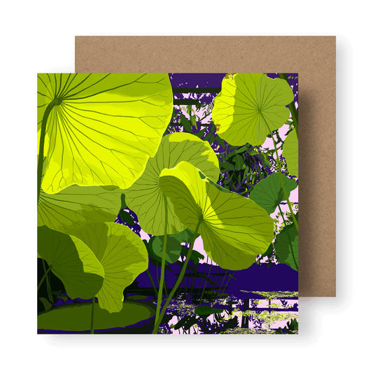 Print Sunlight Through Lotus Greetings Card homeware shops bristol gift shops bristol Rosie Reiter