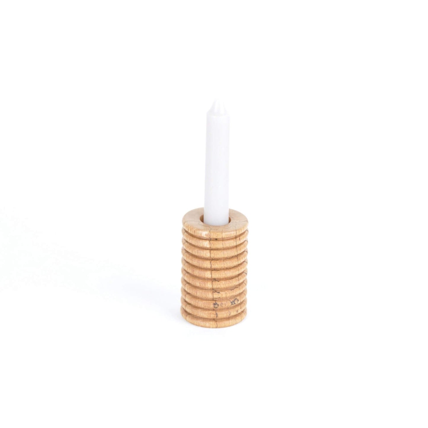 Candle Holder Ribbed Wooden Candle Holders - Spalted Beech homeware shops bristol gift shops bristol Something From The Turnery