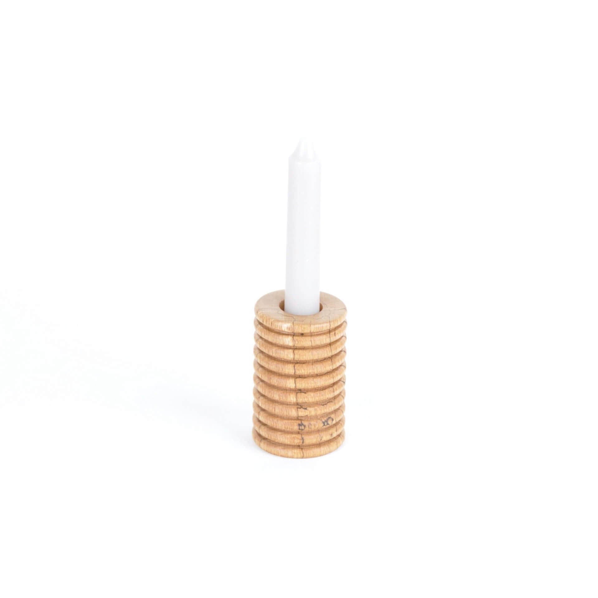 Candle Holder Ribbed Wooden Candle Holders - Spalted Beech homeware shops bristol gift shops bristol Something From The Turnery