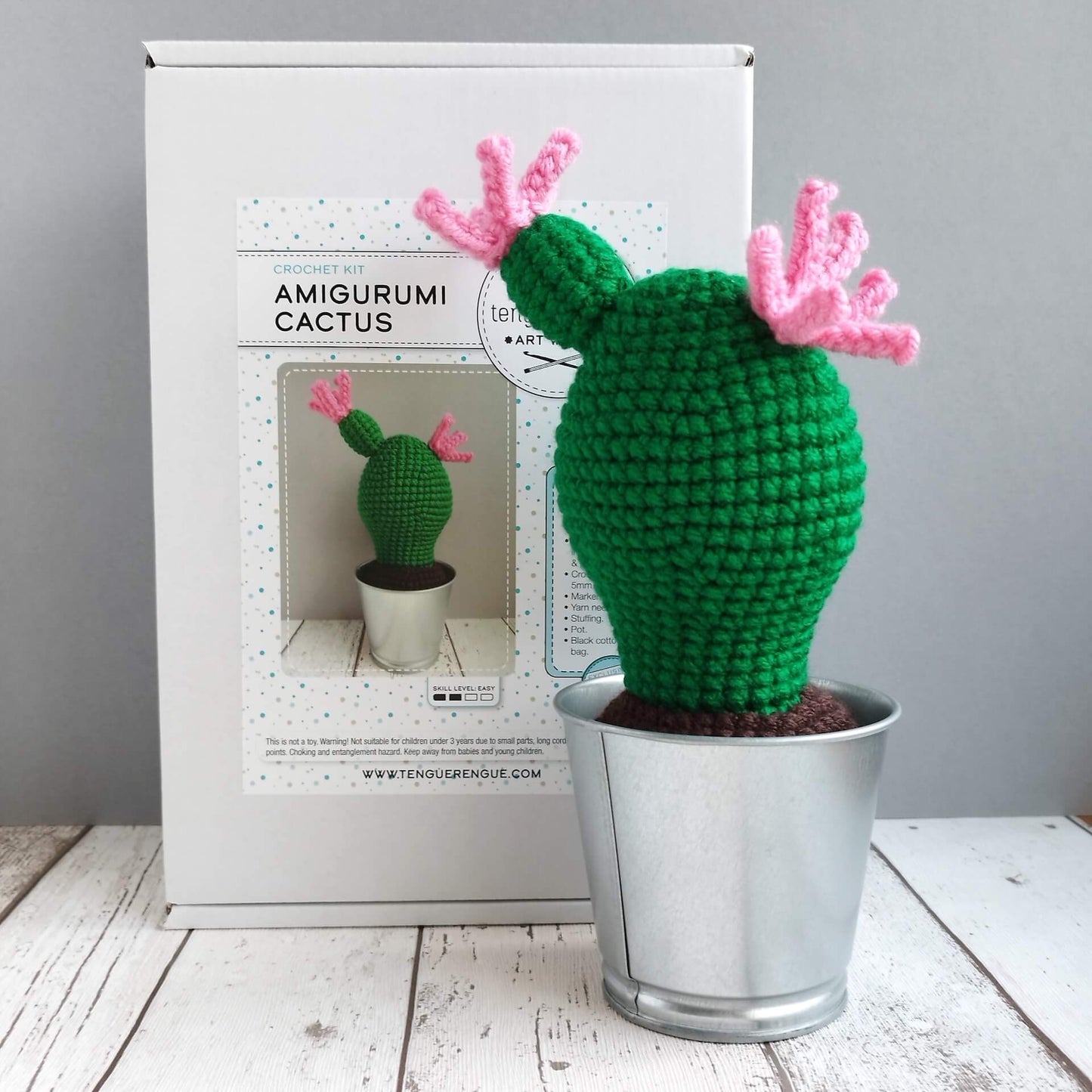 Art & Craft Kits Crochet Kit: Cactus with Metal Pot homeware shops bristol gift shops bristol Tenguerengue