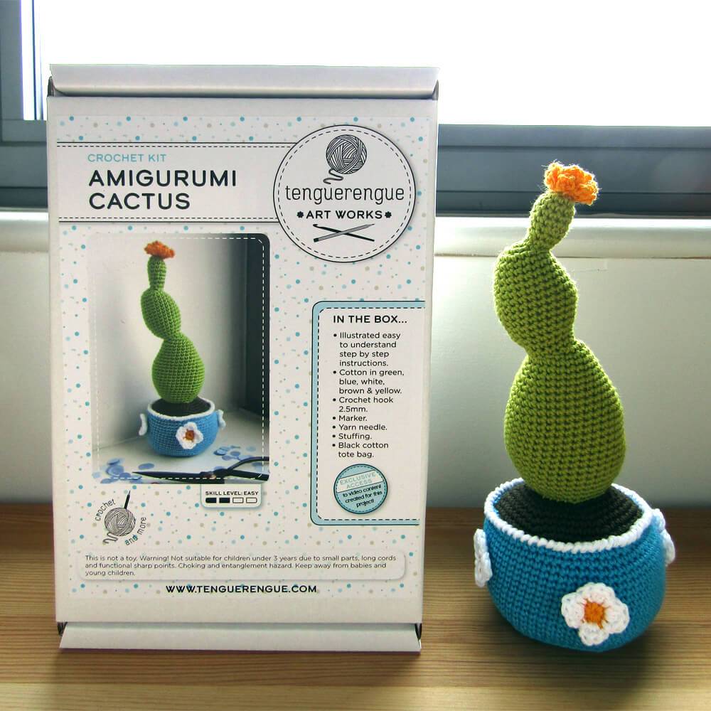 Art & Craft Kits Crochet Kit: Cactus with Crochet Pot homeware shops bristol gift shops bristol Tenguerengue