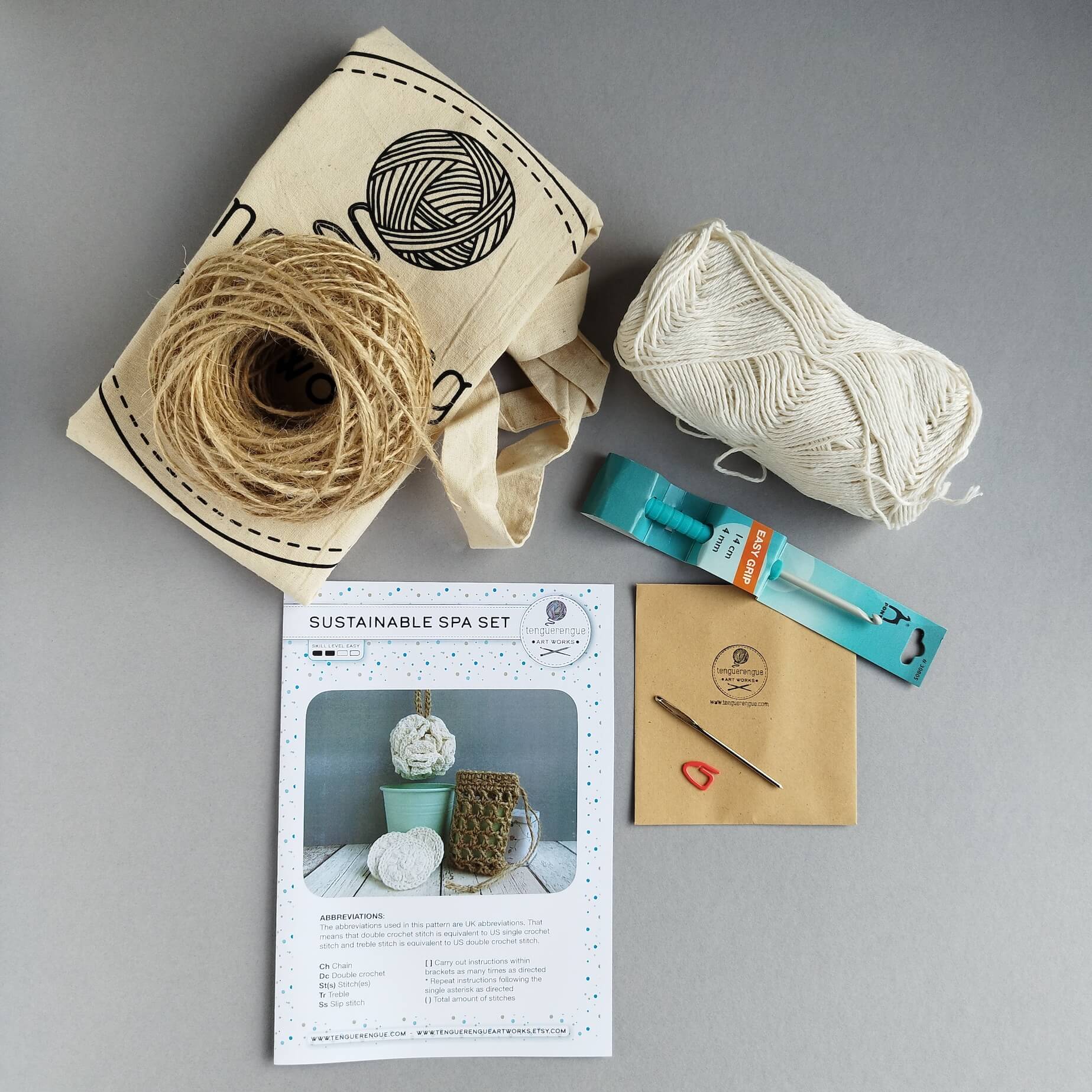 Art & Craft Kits Crochet Kit: Sustainable Spa Set homeware shops bristol gift shops bristol Tenguerengue