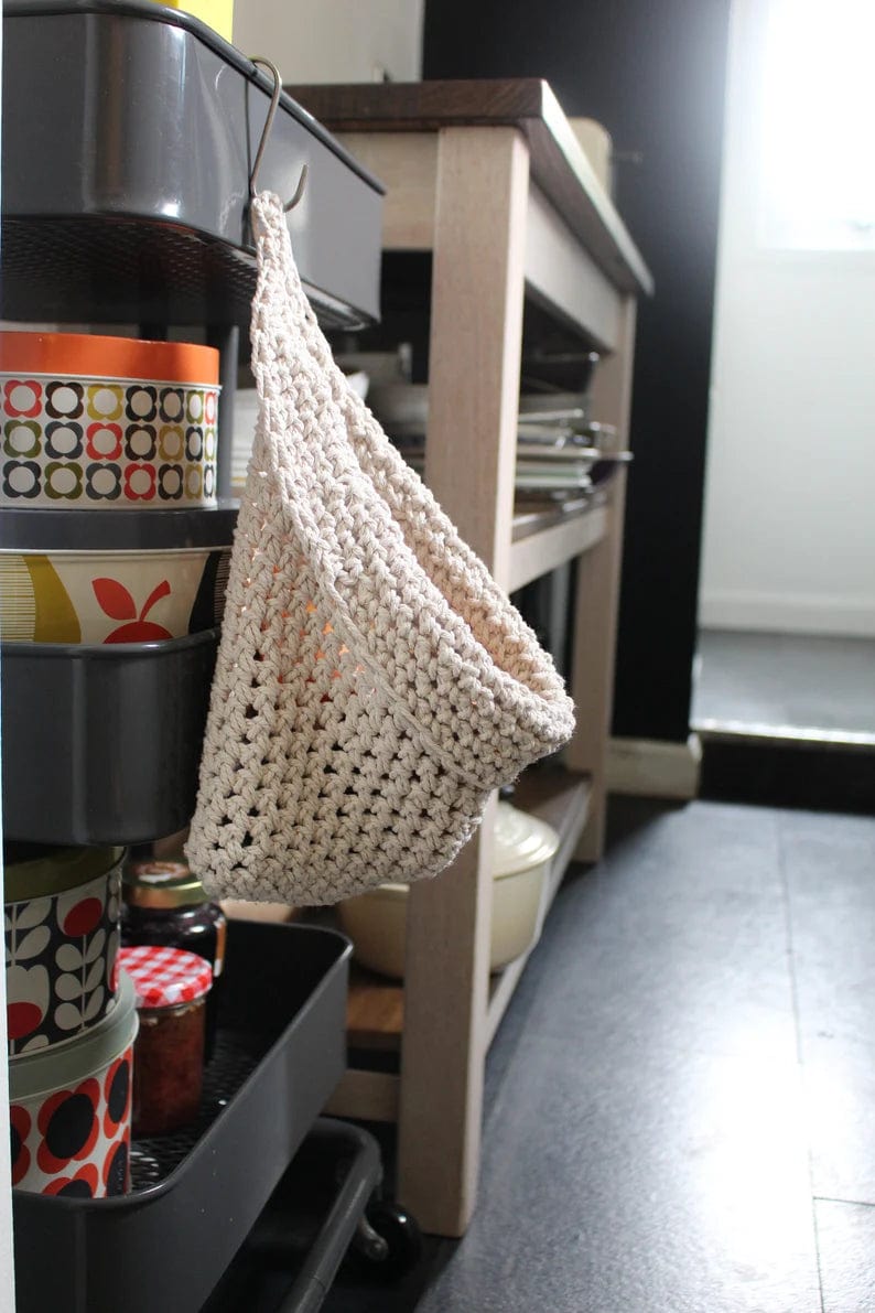 Baskets Small Hanging Storage Bag - Cotton homeware shops bristol gift shops bristol The Unraveling