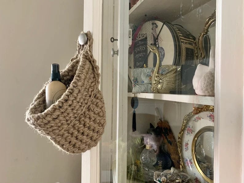 Baskets Hanging Storage Bag - Jute homeware shops bristol gift shops bristol The Unraveling