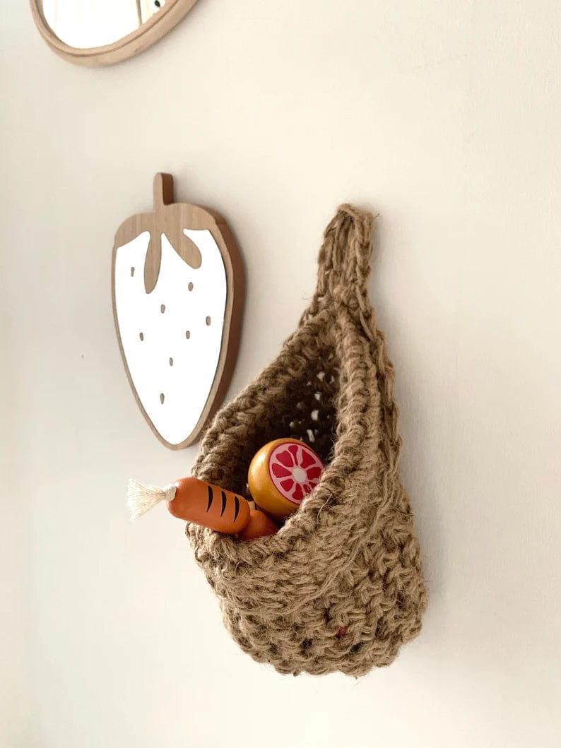 Baskets Hanging Storage Bag - Jute homeware shops bristol gift shops bristol The Unraveling