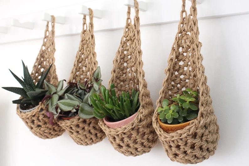 Baskets Hanging Wall Planter - Jute homeware shops bristol gift shops bristol The Unraveling