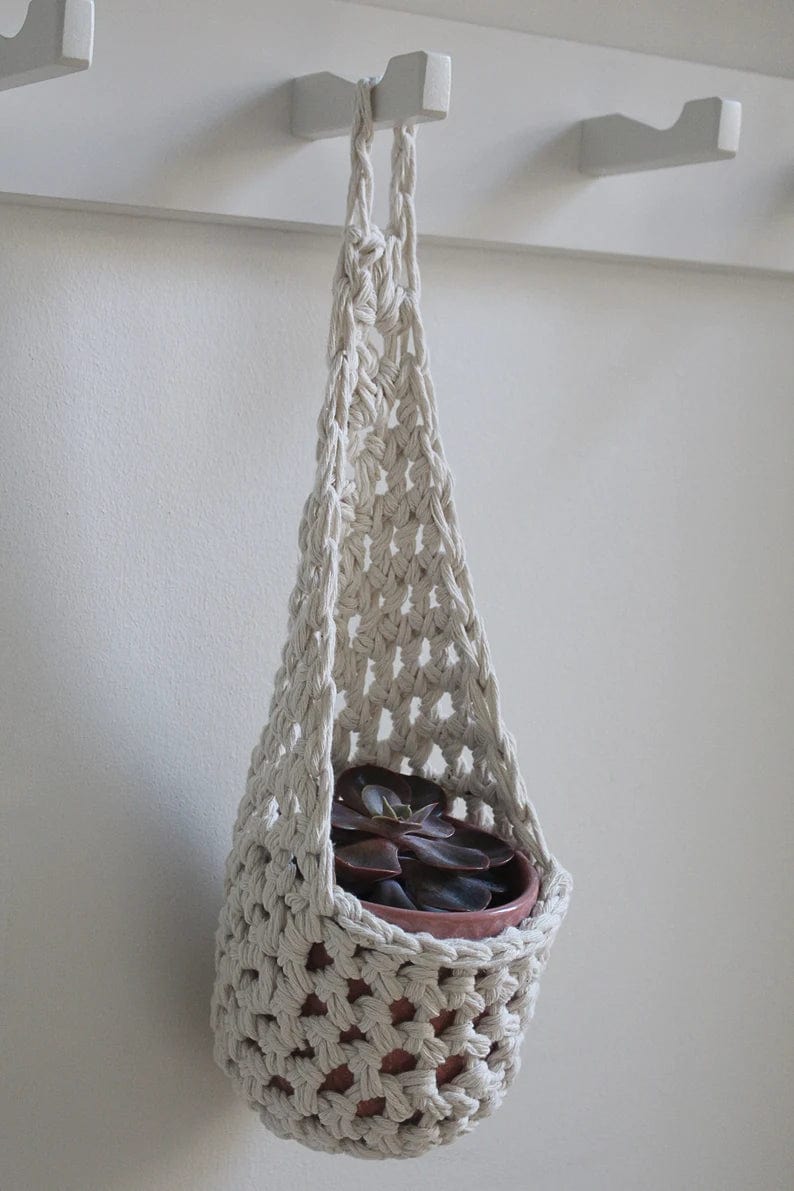 Baskets Small Hanging Wall Planter - Cotton homeware shops bristol gift shops bristol The Unraveling