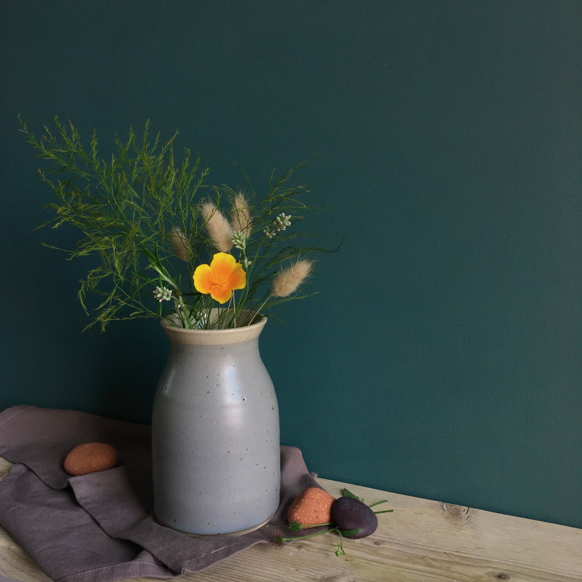Ceramics Satin Grey Ceramic Vase - Medium (6 colour options) homeware shops bristol gift shops bristol The Village Pottery