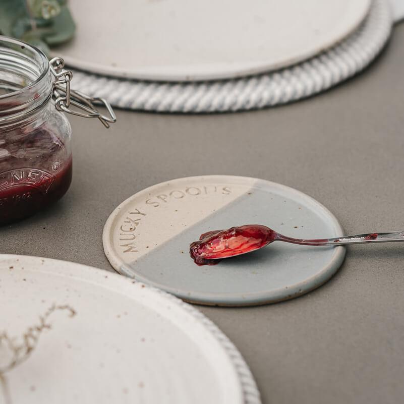 Ceramics Mucky Spoon Rest (4 colour options) homeware shops bristol gift shops bristol The Village Pottery