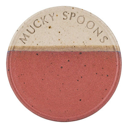 Ceramics Raspberry Rust Mucky Spoon Rest (4 colour options) homeware shops bristol gift shops bristol The Village Pottery
