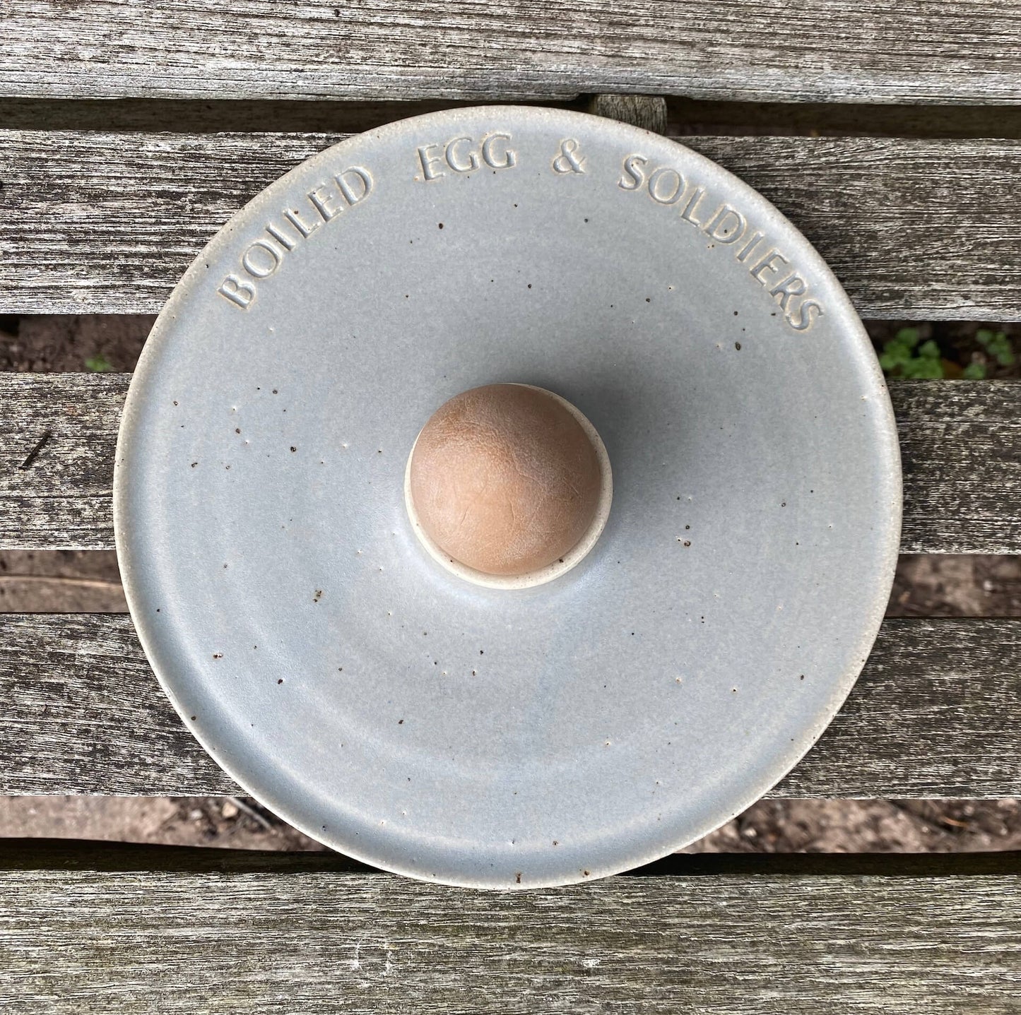Ceramics Satin Grey Boiled Egg & Soldier Plate (various colours) homeware shops bristol gift shops bristol The Village Pottery