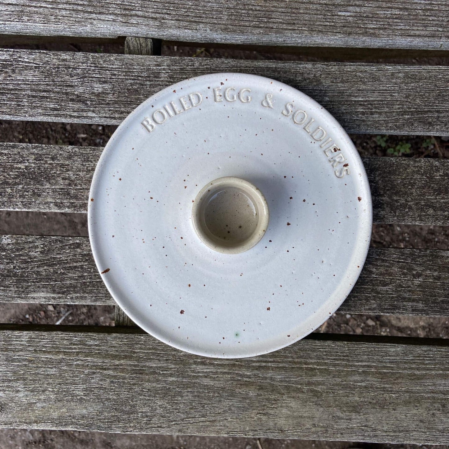 Ceramics Snowdrop White Boiled Egg & Soldier Plate (various colours) homeware shops bristol gift shops bristol The Village Pottery