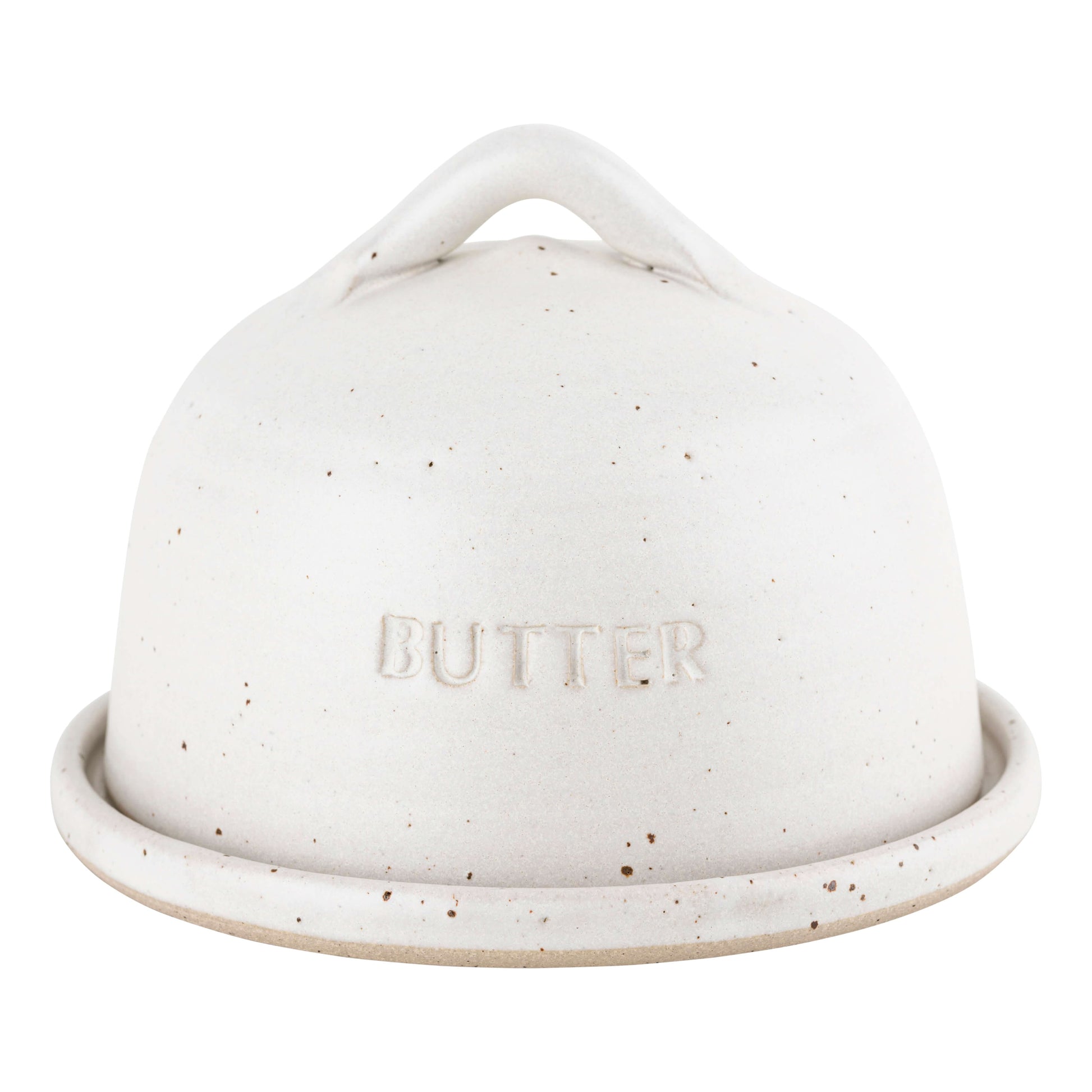 Ceramics Snowdrop White Ceramic Butter Dish (4 colour options) homeware shops bristol gift shops bristol The Village Pottery