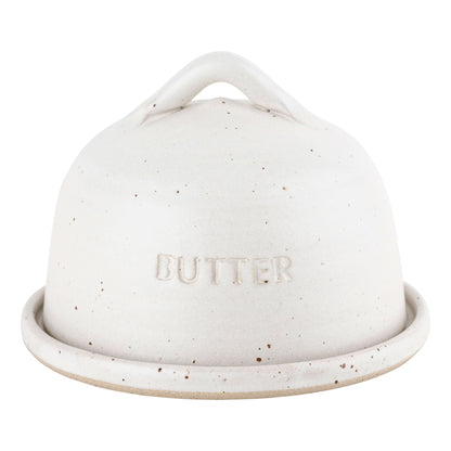 Ceramics Snowdrop White Ceramic Butter Dish (4 colour options) homeware shops bristol gift shops bristol The Village Pottery