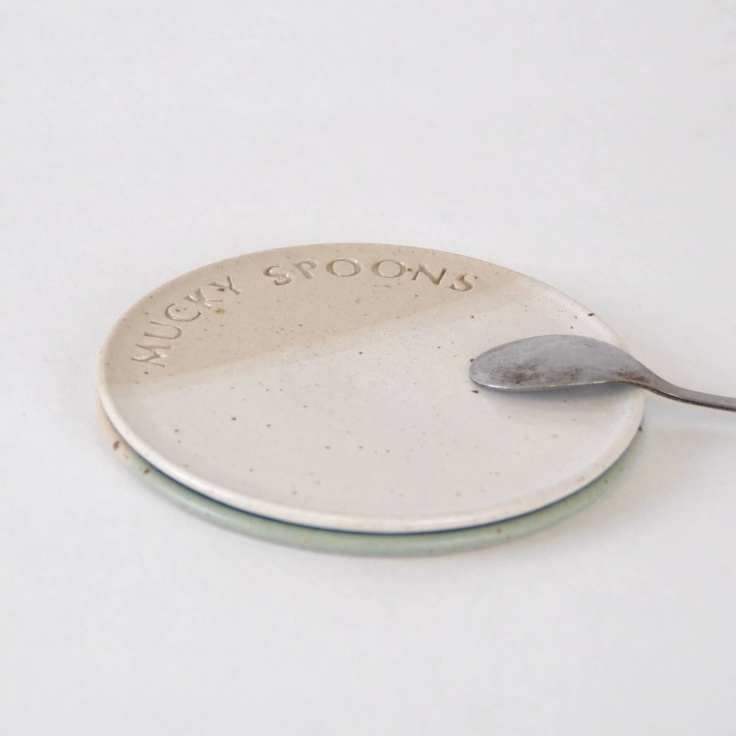 Ceramics Snowdrop White Mucky Spoon Rest (4 colour options) homeware shops bristol gift shops bristol The Village Pottery