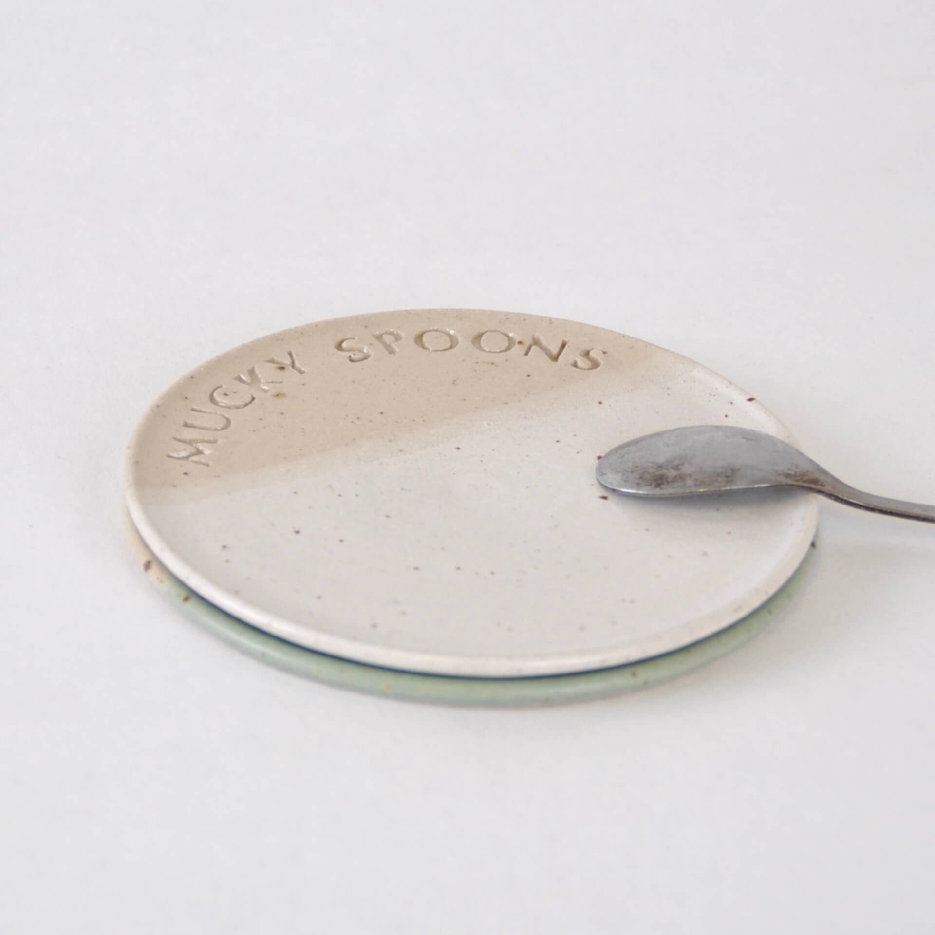 Ceramics Snowdrop White Mucky Spoon Rest (4 colour options) homeware shops bristol gift shops bristol The Village Pottery